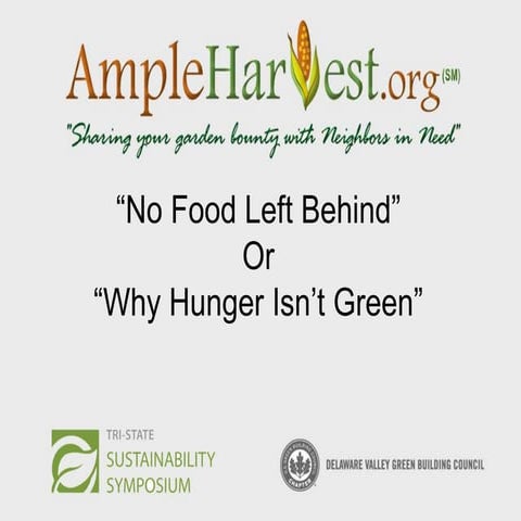 AmpleHarvest.org using technology to end hunger and food waste