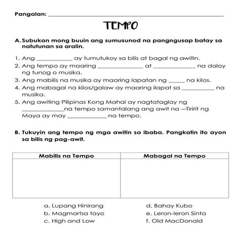 Tempo lesson 2 | PPT