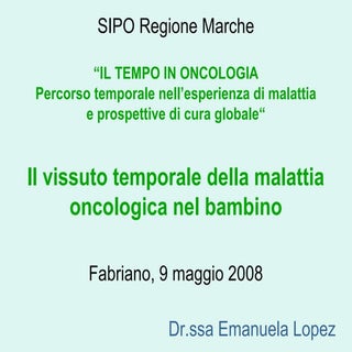 Senso e valore del tempo in oncolog...