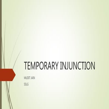 Temporary injunction