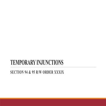 Temporary injunction | PPTX