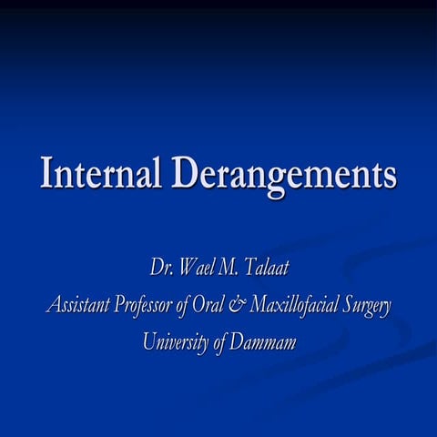 Temporomandibular joint disorders II