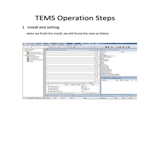 Tems operation steps