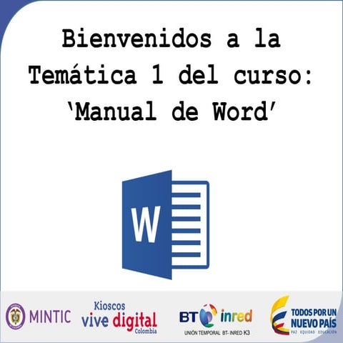 Curso – Manual de Word - Temática 1