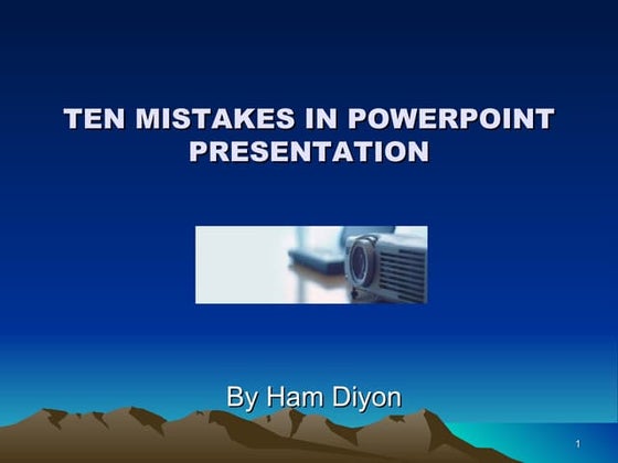 Top 3 Presentation Mistakes | PDF