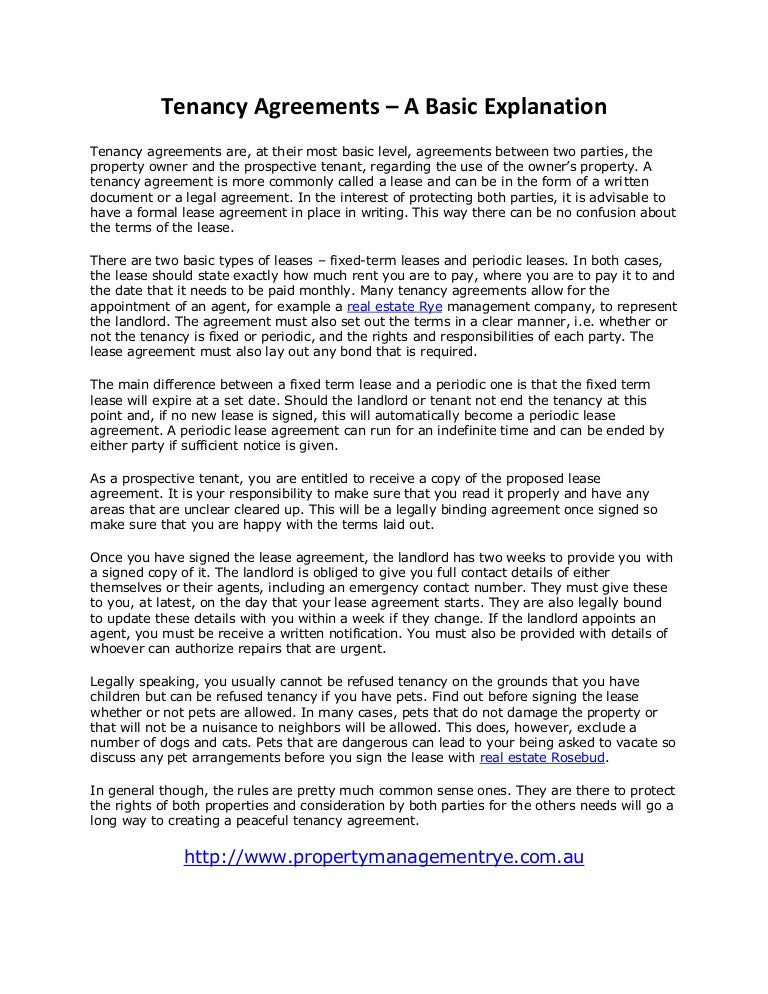 No tenancy agreement how much notice