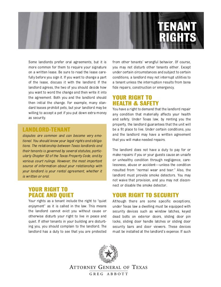 Va Statement Of Tenant Rights : Overview of Landlord-Tenant Laws in ...