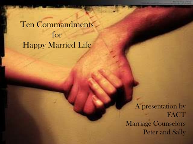 Ten commandments for a Happy Marrie...