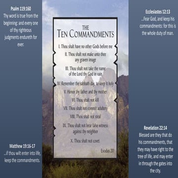 The Commandments Of God | PPT