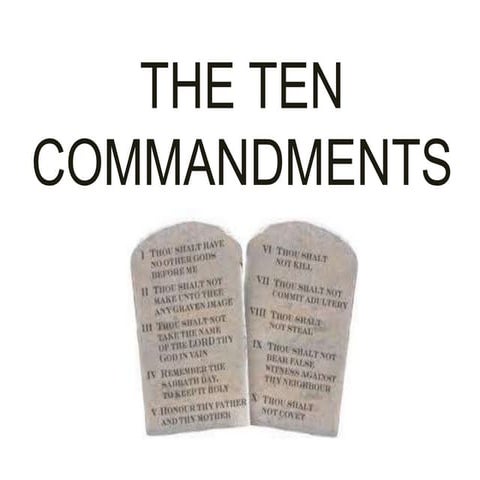 Ten commandments - First Commandment GRADE 8