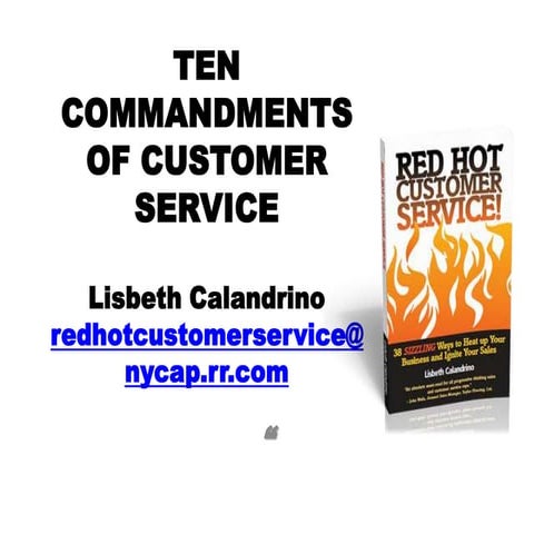 Ten commandments of customer service