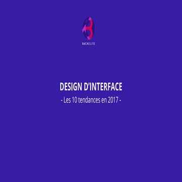 Tendances du Design d'Interface 2017