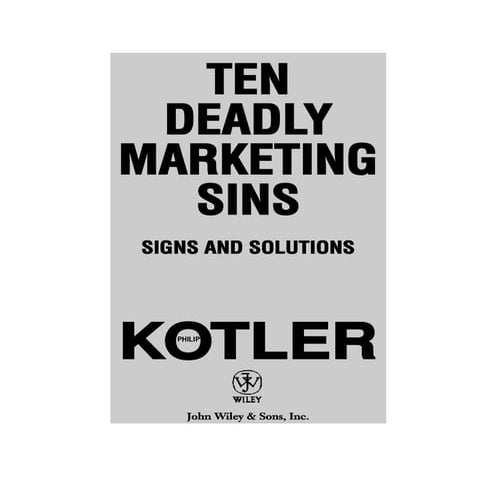 Ten deadly marketing sins. signs and solutions