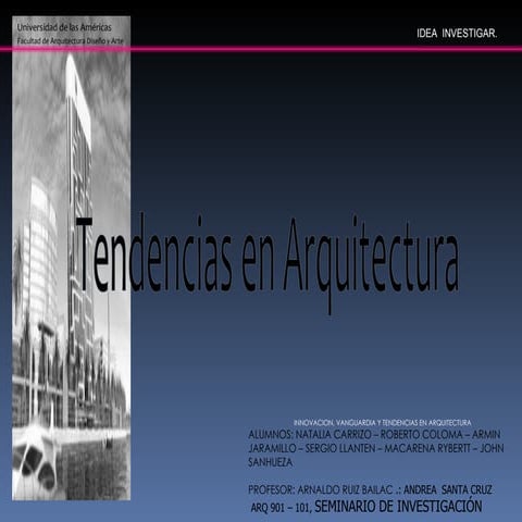 Tendencias en arquitectura