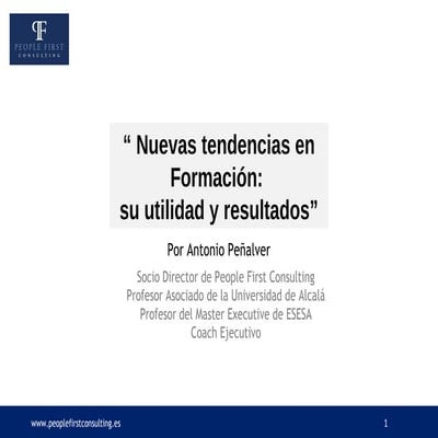 Actuales Tendencias de Formacion