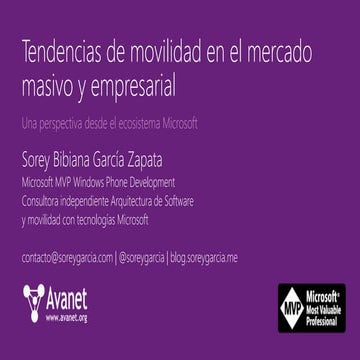 Tendencias de movilidad en el mercado masivo y empresarial