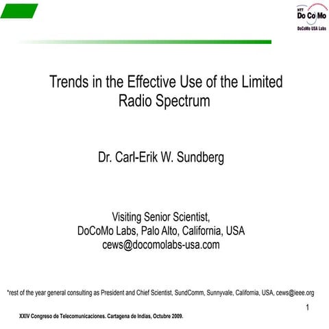 Tendencias en el uso eficiente del espectro limitado de radio