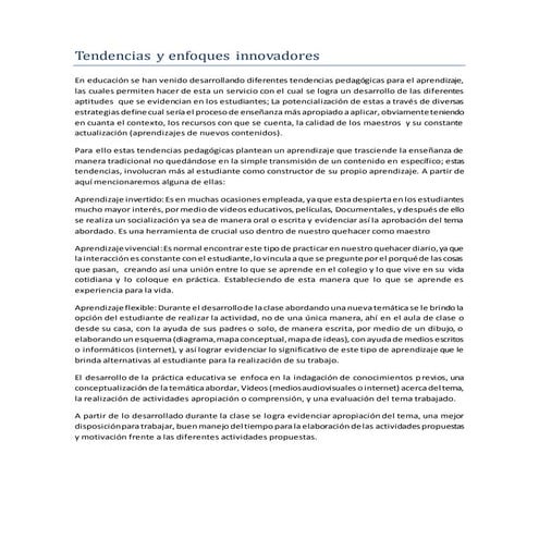 Tendencias y enfoques nuevos procesos