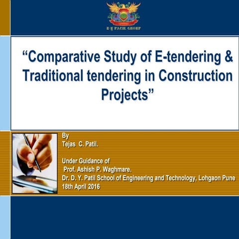 Tender  & bidding in construction projects
