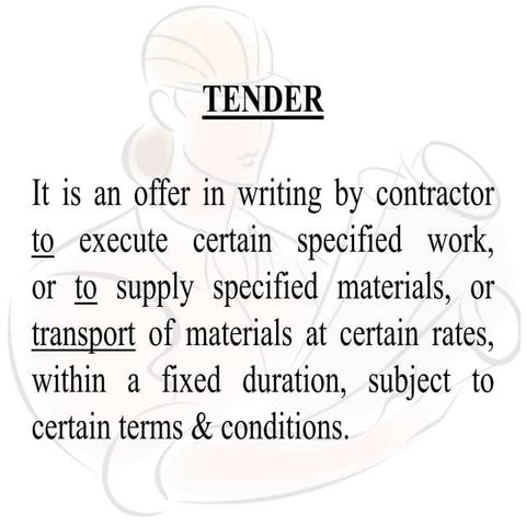 TENDERS and Contracts basic syllabus for engineering