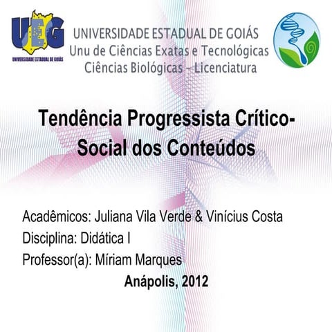 As Principais Correntes Pedagógicas | PPTX