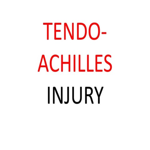 Tendo achilles injury