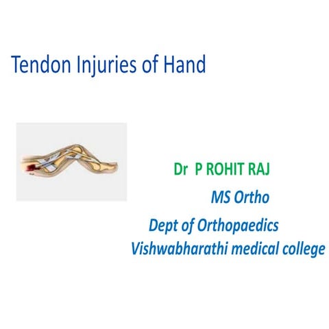 Tendon injuries of hand