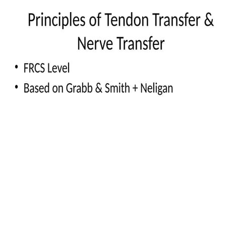 Comprehensive Hand Tendon Reconstruction and Nerve Repair Techniques in ...