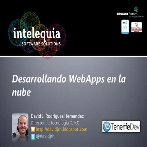 TenerifeDev - Desarrollando WebApps en la nube