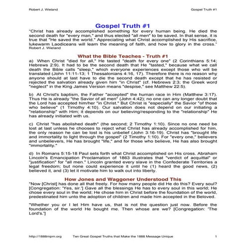 Ten great gospel truths