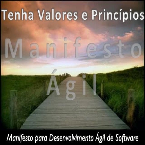 Tenha Valores e Principios  (Manifesto Agil)