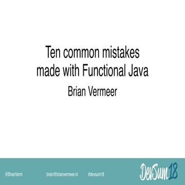 Ten common mistakes made in Function Java | PPT