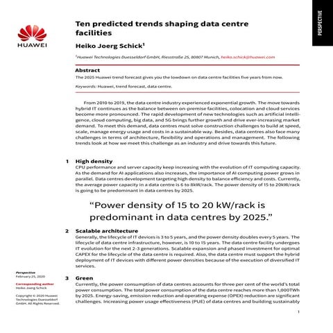 The 2025 Huawei trend forecast gives you the lowdown on data centre ...