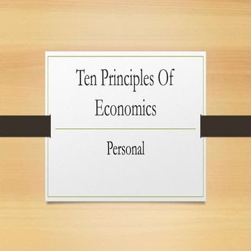 Ten principles of economics