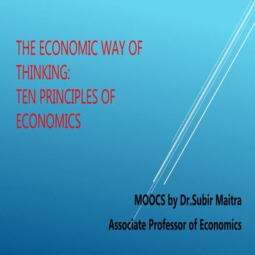 Ten principles of economics