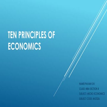 Ten principles of economics by pavan