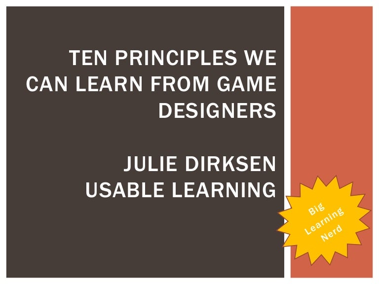Ten principles of game design for learning