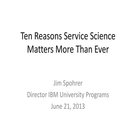 Ten reasons 20130621 v3