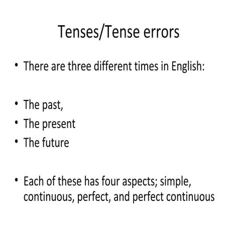 Tenses