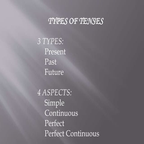 Types of Tenses Slideshare