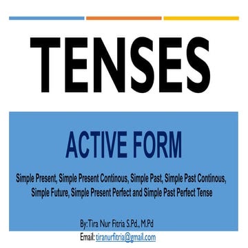 TENSES (Present, Present Continous, Past, Past Continous, Simple Future, Pres...