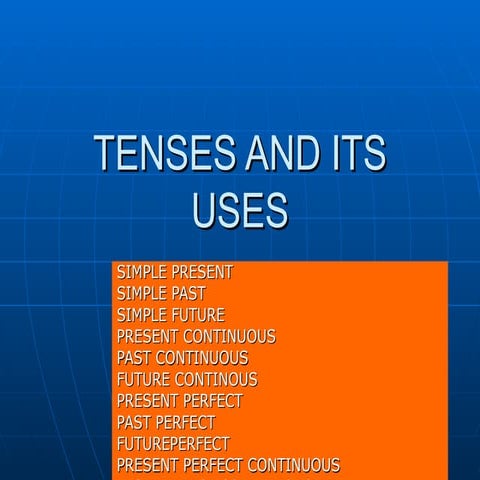 Tenses and its uses
