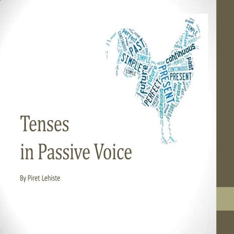 Tenses in Passive Voice