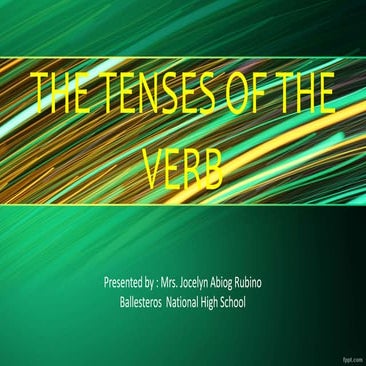 The Tenses of the Verb