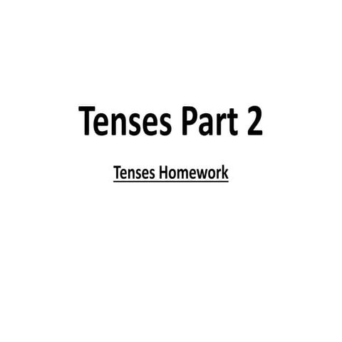 12 verb tenses in English grammar with examples 12 English tenses PDF | PDF