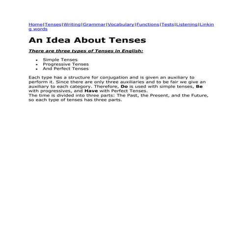 Tenses past present future