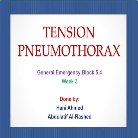 Tension Pneumothorax