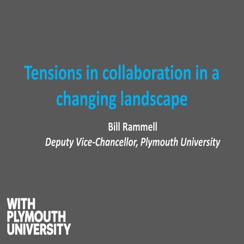 Tensions in collaboration in a changing landscape
