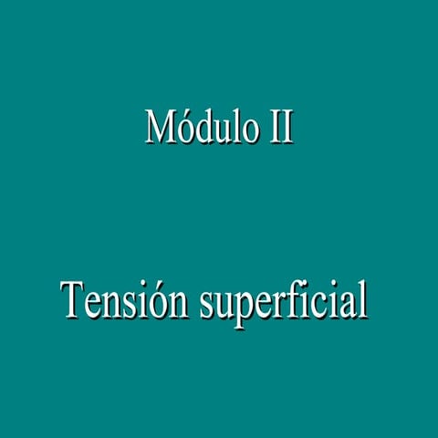 Tension superficial