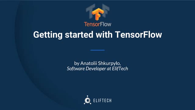 Getting started with TensorFlow